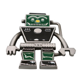 NEW Men Women Silver Metal Fashion Belt Buckle Green Black Robot Animation